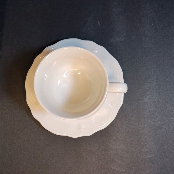 Set of 4 Federalist Ironstone Cup & Saucer‎ Scalloped Edge 4238 Japan 3" Vintage - Picture 9 of 16
